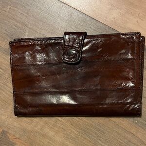 Men's Brown Eel Skin Wallet